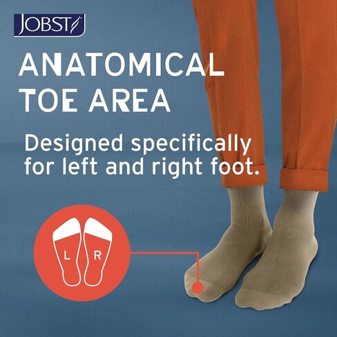 JOBST forMen Compression Socks 20-30 mmHg Knee High, with SoftFit Band, Closed Toe, Black, X-Large in Kuwait
