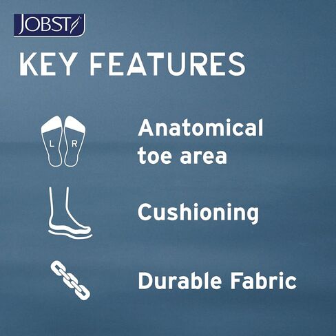 JOBST forMen Compression Socks 20-30 mmHg Knee High, with SoftFit Band, Closed Toe, Black, X-Large in Kuwait