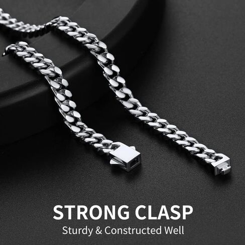ChainsHouse 5mm 20" Cuban Chain Necklace Men Bracelet 23cm in Kuwait