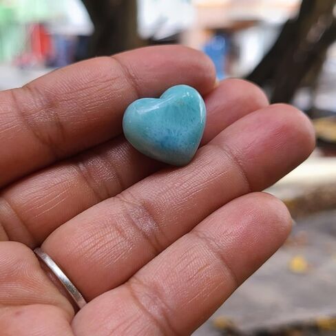 Larimar heart Stone Carving for Collectors and Crystal Enthusiasts in Saudi Arabia