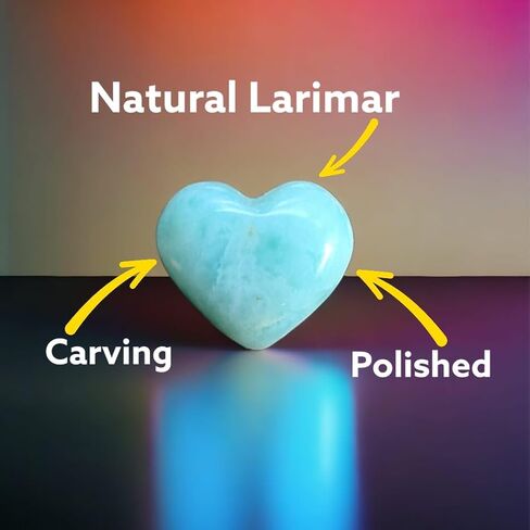 Larimar heart Stone Carving for Collectors and Crystal Enthusiasts in Saudi Arabia