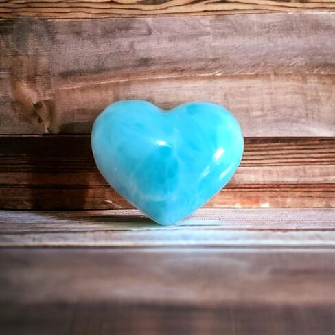 Larimar heart Stone Carving for Collectors and Crystal Enthusiasts in Saudi Arabia