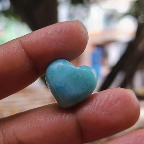 Larimar heart Stone Carving for Collectors and Crystal Enthusiasts in Saudi Arabia