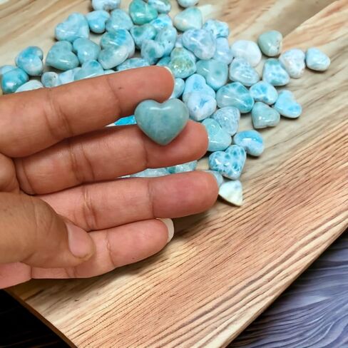 Larimar heart Stone Carving for Collectors and Crystal Enthusiasts in Saudi Arabia