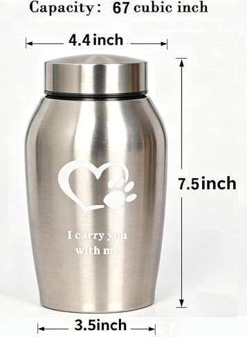Large Stainless Steel Silver Urn for Ashes Adult Male & Female Cremation Urn for Women Decorative Urn for Human Ashes in Saudi Arabia
