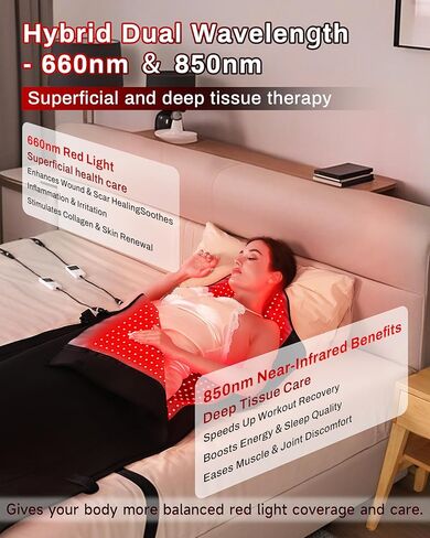 2026 Medical-Grade Full Body Red Light Therapy Mat for Pain Relief, 72"x33" FSA&HSA Eligible 2600 LEDs 660&850nm Infrared Light Blanket, 3 Modes, 5 Intensity Levels, Timer for Home Wellness in Saudi Arabia
