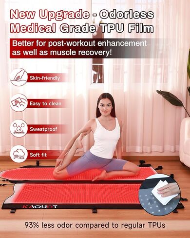2026 Medical-Grade Full Body Red Light Therapy Mat for Pain Relief, 72"x33" FSA&HSA Eligible 2600 LEDs 660&850nm Infrared Light Blanket, 3 Modes, 5 Intensity Levels, Timer for Home Wellness in Saudi Arabia