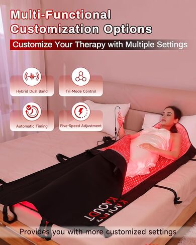 2026 Medical-Grade Full Body Red Light Therapy Mat for Pain Relief, 72"x33" FSA&HSA Eligible 2600 LEDs 660&850nm Infrared Light Blanket, 3 Modes, 5 Intensity Levels, Timer for Home Wellness in Saudi Arabia