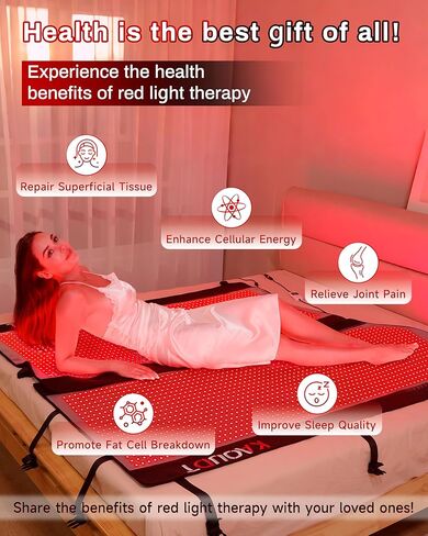 2026 Medical-Grade Full Body Red Light Therapy Mat for Pain Relief, 72"x33" FSA&HSA Eligible 2600 LEDs 660&850nm Infrared Light Blanket, 3 Modes, 5 Intensity Levels, Timer for Home Wellness in Saudi Arabia