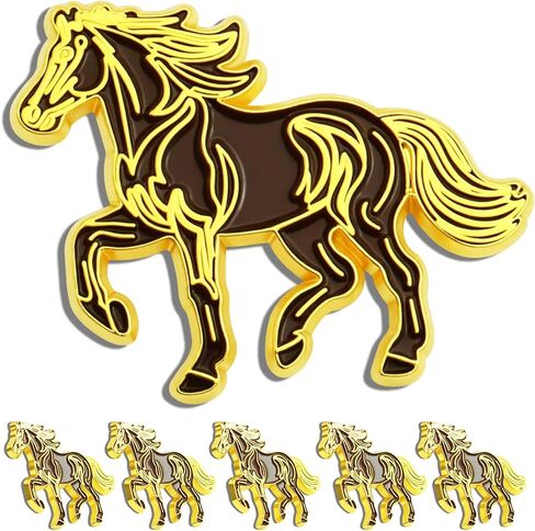 6/12/50/100Pack Enamel Cute Cowgirl Western Running Horse Lapel Pins Bulk -Metal Hat Men Women Insect Pin Badge Backpacks Brooches Equestrian 2026 Horse Themed Gifts in Saudi Arabia