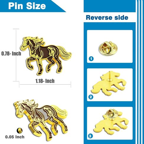 6/12/50/100Pack Enamel Cute Cowgirl Western Running Horse Lapel Pins Bulk -Metal Hat Men Women Insect Pin Badge Backpacks Brooches Equestrian 2026 Horse Themed Gifts in Saudi Arabia