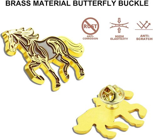 6/12/50/100Pack Enamel Cute Cowgirl Western Running Horse Lapel Pins Bulk -Metal Hat Men Women Insect Pin Badge Backpacks Brooches Equestrian 2026 Horse Themed Gifts in Saudi Arabia