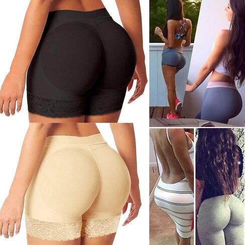 Womens Seamless Butt Lifter Padded Lace Panties Hip Enhancer Boyshort Underwear for Dresses Jeans in Kuwait