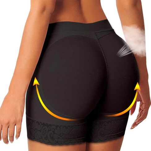 Womens Seamless Butt Lifter Padded Lace Panties Hip Enhancer Boyshort Underwear for Dresses Jeans in Kuwait
