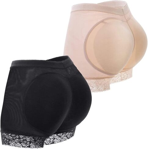 Womens Seamless Butt Lifter Padded Lace Panties Hip Enhancer Boyshort Underwear for Dresses Jeans in Kuwait