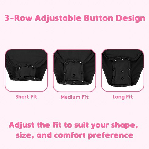 Littleforbig Onesie Extender قابل للتعديل لوحة تمديد المنشعب لبدلات الجسم والملابس للبالغين - تضيف الطول لملاءمة أفضل، راحة أطول للجذع ومرونة الحجم أسود 3 عبوات XS-2XL in Kuwait
