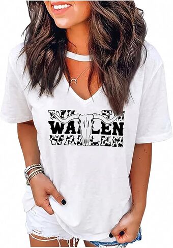 LUKYCILD If I'm The Problem Then You Might Be The Reason Shirt Women Country Music Graphic Tees Western Cowgirl Outfits in Kuwait