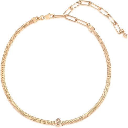 Ettika Choker Necklace For Women. Zodiac Leo Necklace, Herringbone Chain, 18K Gold Plated. Astrology, Birthday Gifts for Women in Kuwait
