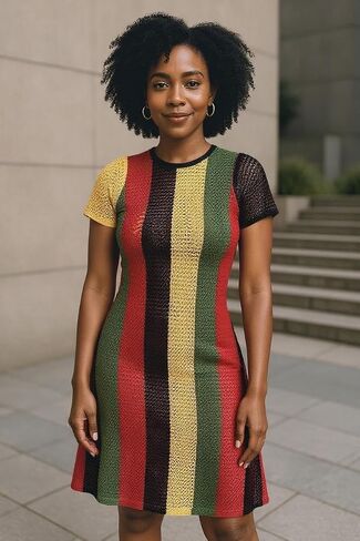 CRAZY Lizard Rasta Fishnet Maxi Dress Sexy Swim Cover Up Jamaican Dress Reggae Women Beach Cover Up in Kuwait