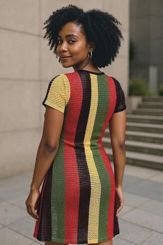 CRAZY Lizard Rasta Fishnet Maxi Dress Sexy Swim Cover Up Jamaican Dress Reggae Women Beach Cover Up in Kuwait