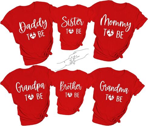 Family Pregnancy Announcement Shirt New Baby Coming T-Shirt Soon to Be Mommy Tee Tops in Saudi Arabia