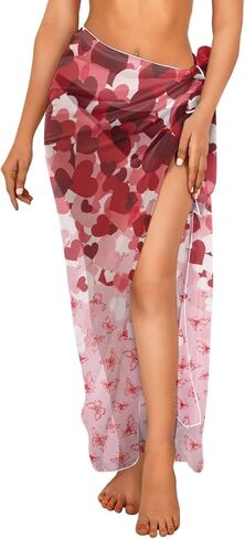 Yewattles Women Sarong Swimsuit Coverups Chiffon Long PareoBikini Wraps Sheer Beach Bathing Suit Cover Up in Saudi Arabia
