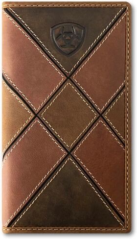 ARIAT Men's Tri-Tone Patchwork Leather Rodeo Wallet in Kuwait
