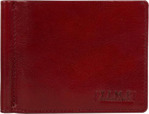 Time Resistance Leather Bifold Wallet – Italian Handmade Full-Grain Leather Cash Holder – Slim Wallet with Money Clip (Cognac Brown) in Saudi Arabia