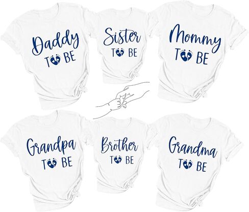 Family Pregnancy Announcement Shirt New Baby Coming T-Shirt Soon to Be Mommy Tee Tops in Saudi Arabia