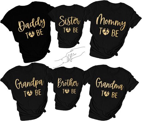 Family Pregnancy Announcement Shirt New Baby Coming T-Shirt Soon to Be Mommy Tee Tops in Saudi Arabia