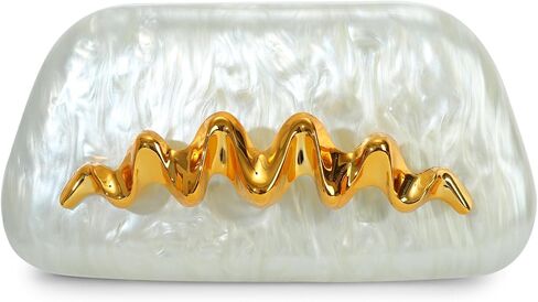 Oweisong Acrylic Clutch Purse for Women Formal Wedding Evening Handbag Shell Shoulder Bag for Bride Party in Kuwait