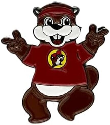 Buc-ee's Mascot Collectible Enamel Pin, Brown Beaver with Red Shirt, Official Licensed Merchandise in Kuwait