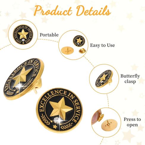 30 Pcs Employee of The Month Lapel Pin, Employee Appreciation Gifts Bulk, Team Gifts for Employees Recognition Reward Gift Lapel Pins for Backpacks, Hats, and Clothes Appreciation Gift Fun Pins Bulk in Saudi Arabia