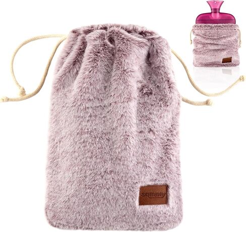 samply Hot Water Bottle with Cover - 2L Hot Water Bag with Hand Pocket, for Hand Feet Warmer, Pink in Saudi Arabia