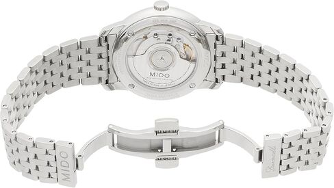ساعة MIDO Baroncelli Heritage Gent - ساعة سويسرية أوتوماتيكية للرجال - مينا أبيض - هيكل 39 ملم - M0274071101000 in Kuwait