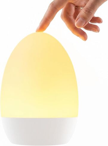 Egg Light for Nursery, Eye-Caring Touch Control Rechargeable Baby Night Light with 17 Color Modes, Dimmable Night Feeding Egg Light for New Parents & Kids Bedroom in Saudi Arabia