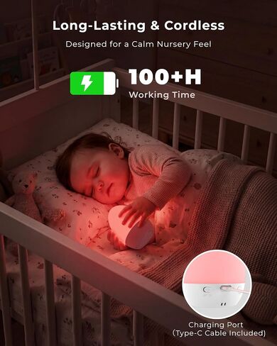 Egg Light for Nursery, Eye-Caring Touch Control Rechargeable Baby Night Light with 17 Color Modes, Dimmable Night Feeding Egg Light for New Parents & Kids Bedroom in Saudi Arabia