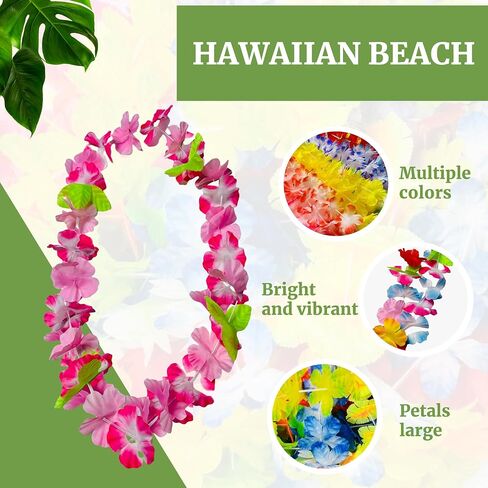 60pcs Hawaiian Leis Bulk for Luau Party, Birthday Party Hawaii Themed Decorations. in Saudi Arabia