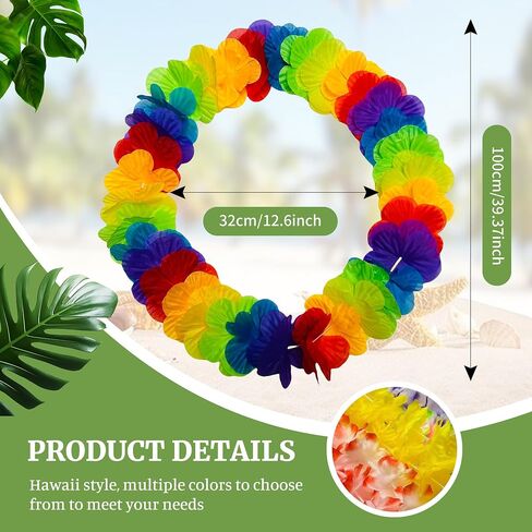 60pcs Hawaiian Leis Bulk for Luau Party, Birthday Party Hawaii Themed Decorations. in Saudi Arabia