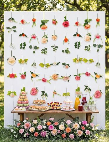 6 Pcs 35.4 ft Artificial Flower Garlands Hanging Wildflower Vines for Wedding Arch Decor Floral Backdrop Wall Fake Flowers for Bridal Shower Home Garden Party Decorations in Saudi Arabia