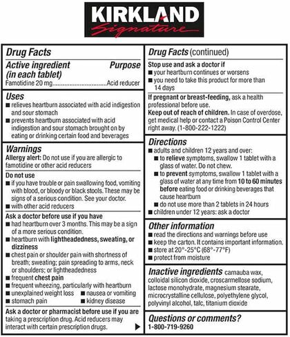 Kirkland Signature Acid Controller (250 Tablets) in Kuwait