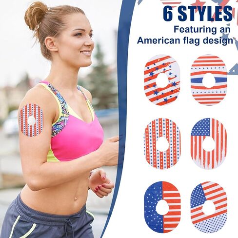 30 PCS Adhesive Patches Compatible with Dexcom G7 Waterproof Sweatproof Flexible Tape Patches Pre-Cut US Flag CGM Sensor Long Stay Patch for Dexcom G7 Glucose Monitor Protection in Saudi Arabia