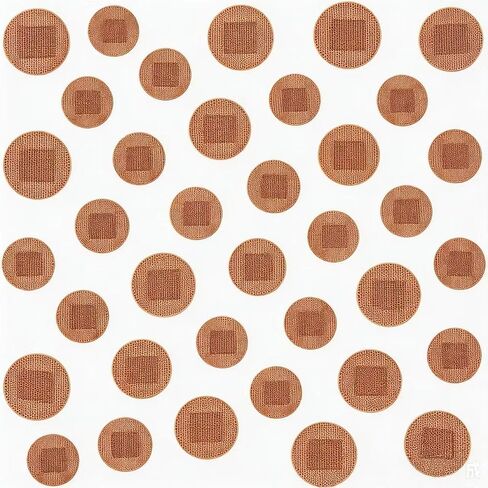 Elastic Spot Bandages,100pcs Breathable Small Round Bandage, Adhesive Flexible Fabric Circle Bandaid for Wounds Protection Care in Multiple Sizes in Saudi Arabia