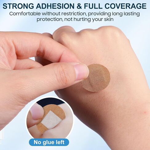 Elastic Spot Bandages,100pcs Breathable Small Round Bandage, Adhesive Flexible Fabric Circle Bandaid for Wounds Protection Care in Multiple Sizes in Saudi Arabia