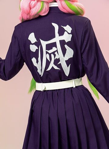 OSIAS Kanroji Mitsuri Cosplay Costume for Women – Padded Shoulders, Embroidered Coat, Full Set in Kuwait