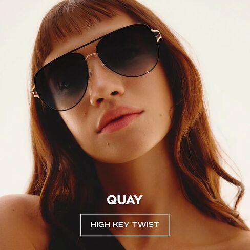 نظارة شمسية QUAY High Key Twist Aviator للرجال والنساء + حزمة مع مجموعة إكسسوارات النظارات in Kuwait