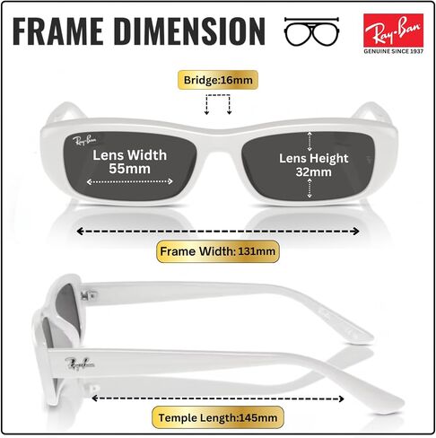 Ray-Ban RB4436D BIO-BASED Square Shape Sunglasses with Official RayBan Eyewear Kit in Kuwait