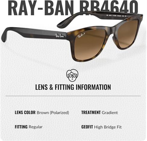 Ray-Ban RB4640 Square Shaped Sunglasses for Men & Women with Official RAYBAN Eyewear Kit in Kuwait