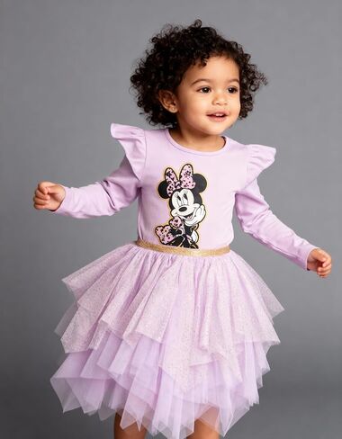 Disney Minnie Mouse Dress Up to Play for Girls Long Sleeve Tutu & Sparkle Tulle Skirt in Kuwait