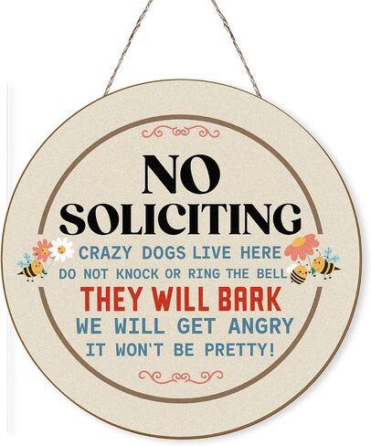 MOTERMATE Humorous No Soliciting Sign Decor for House Funny, Cute No Soliciting Religion Flyers Politiccs Door Signs for Front Porch Door Home Decor Kids, No Solicitors Religious Soliciting Sign, 12x12Inch in Saudi Arabia